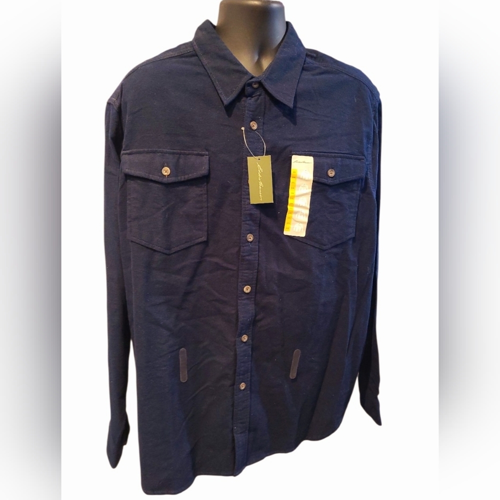 Eddie Bauer Mens Heavy Soft Button Down SHIRT